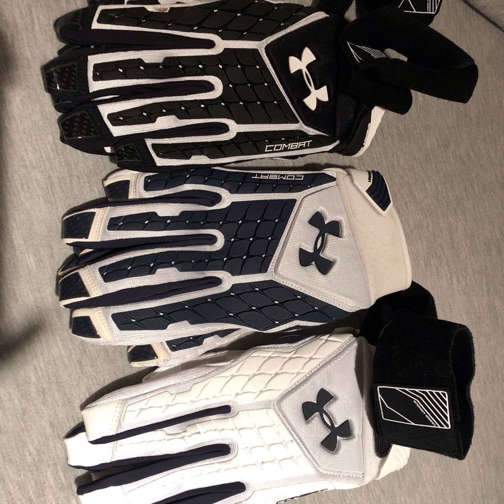 Under armor NCAA combat football lineman gloves